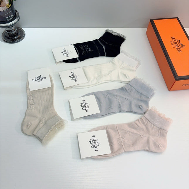 HERMES 26S ANKLE SOCKS 335593 (1 BOX)
