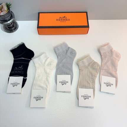 HERMES 26S ANKLE SOCKS 335593 (1 BOX)