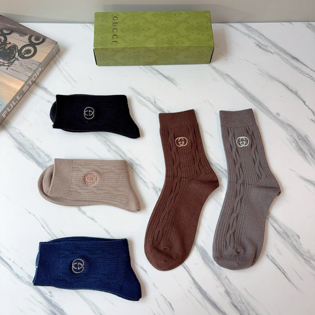 GUCCI 26S CREW SOCKS 407120 (1 BOX)