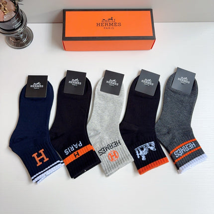 HERMES 26S ANKLE SOCKS 408711 (1 BOX)