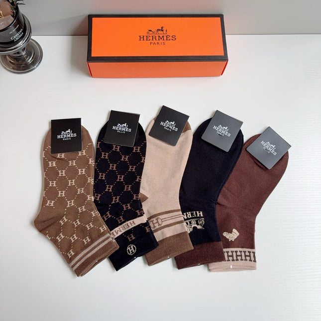 HERMES 26S ANKLE SOCKS 398727 (1 BOX)