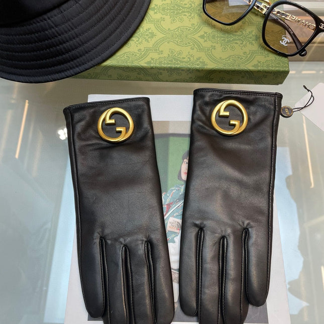 GLOVES IN BLACK SHEEPSKIN WITH CASHMERE LINING 432595