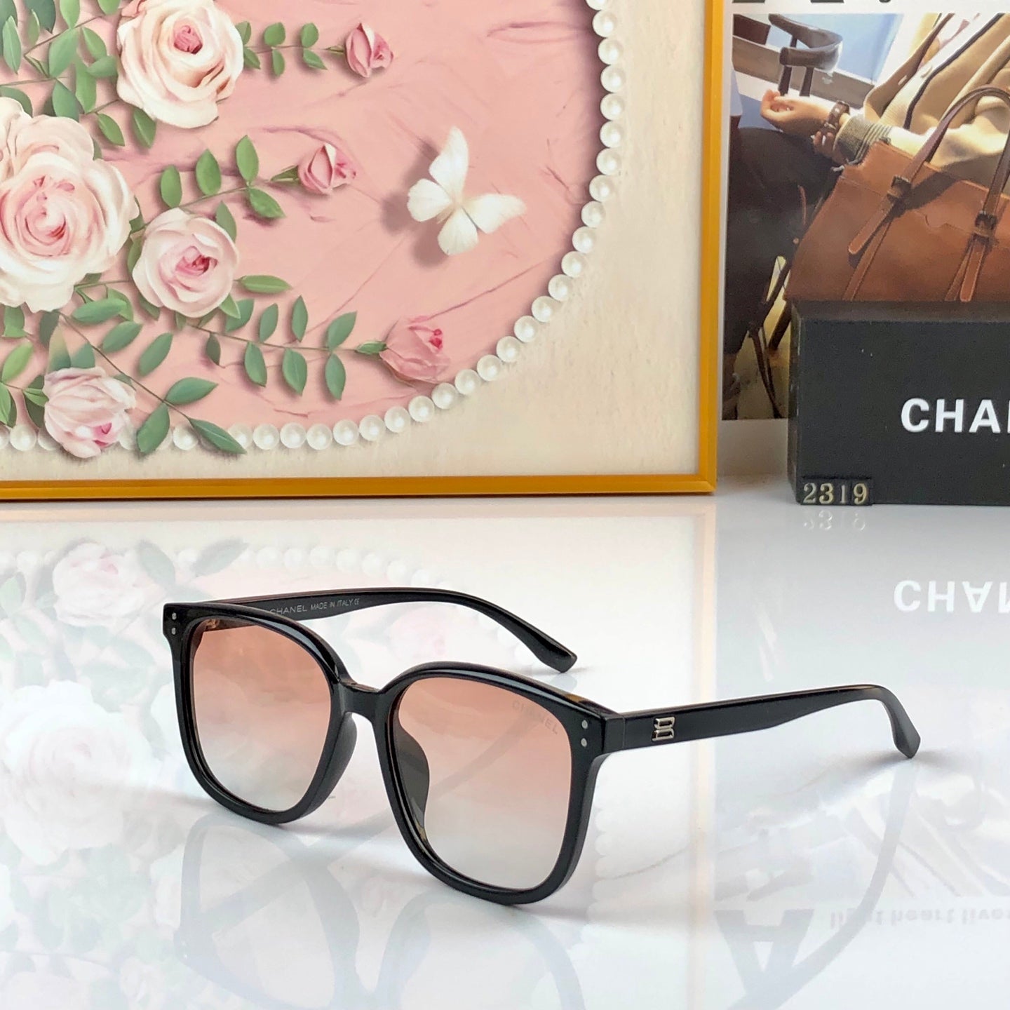 26S SQUARE FRAME SUNGLASSES IN ACETATE 408395