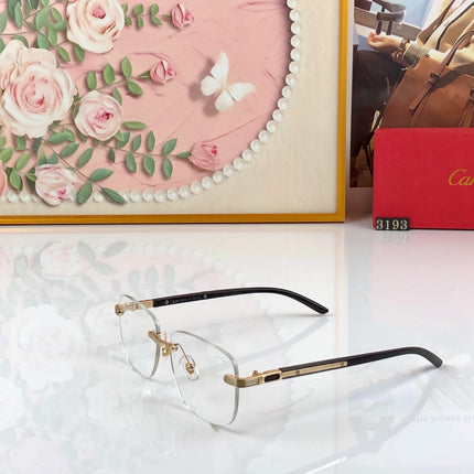 CARTIER 26S RIMLESS RECTANGULAR FRAME IN METAL 443440