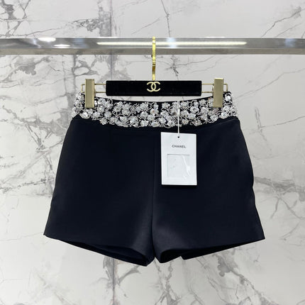 CHANEL 26S BEADED BODYCON SHORTS STYLE 1113