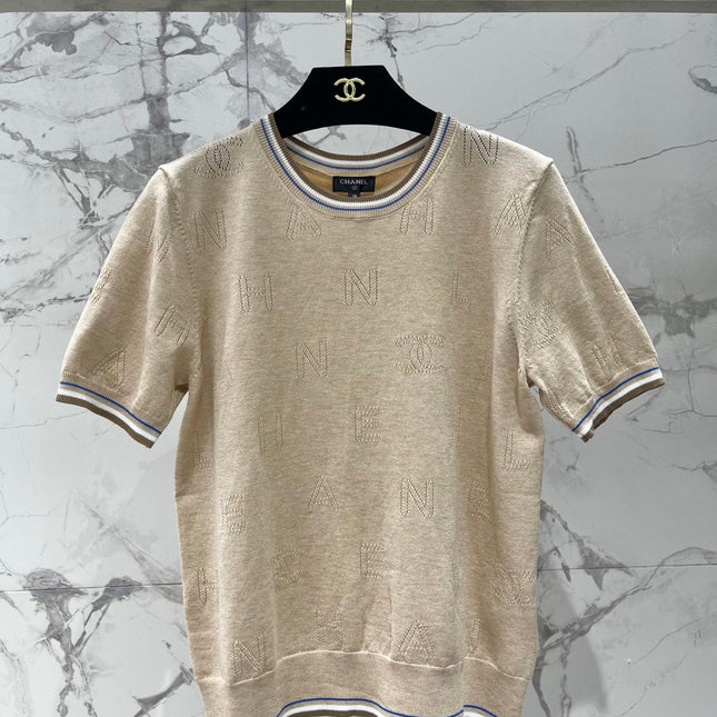 CHANEL 26S SHORT-SLEEVED KNIT SHIRT STYLE 1163