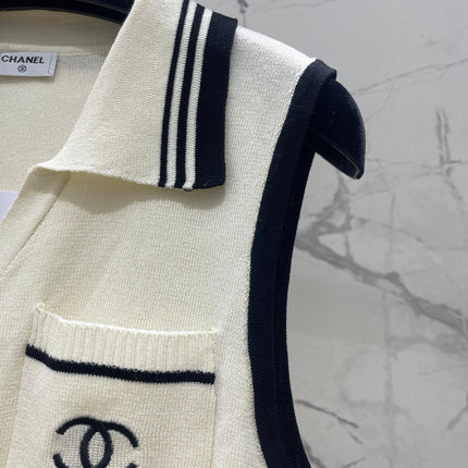 CHANEL 26S SLEEVELESS KNIT TOP 1417