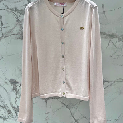 VALENTINO 26S ROUND-NECK KNIT CARDIGAN 394