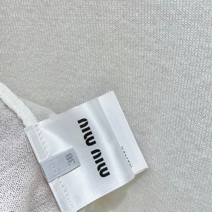 MIUMIU 26S V-NECK BUTTONED LONG-SLEEVE KNIT TOP 1431