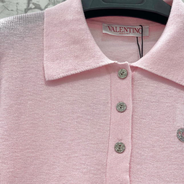 VALENTINO 26S KNITTED POLO SWEATER 329
