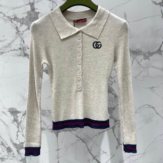 GUCCI 26S LONG-SLEEVE KNIT POLO 504