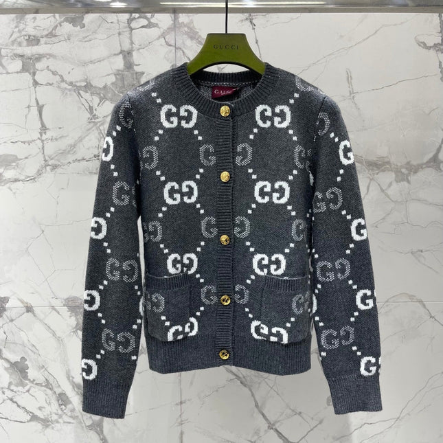 GUCCI 26S CREWNECK KNIT CARDIGAN 569