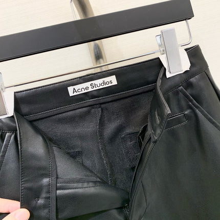 DIOR 25S LEATHER CROPPED PANTS 666