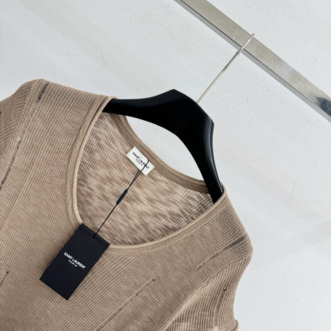 YSL 26S SHORT SLEEVE KNIT T-SHIRT 423