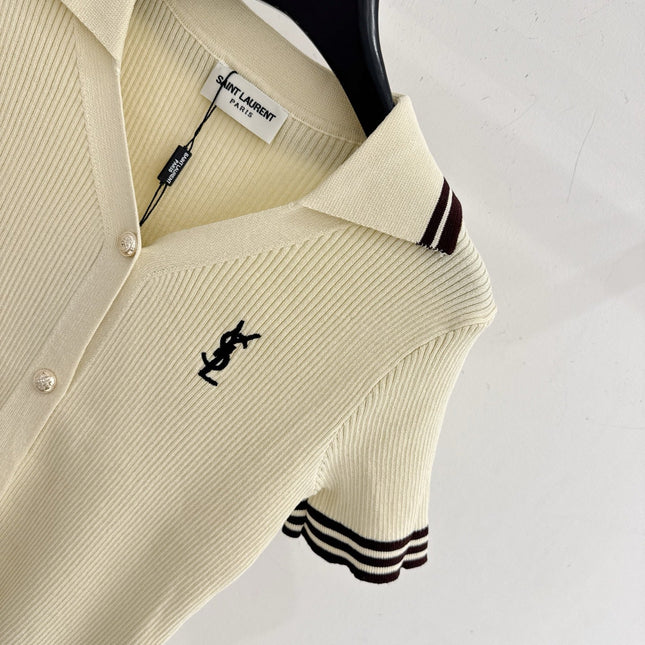 YSL 26S KNIT POLO TOP 493