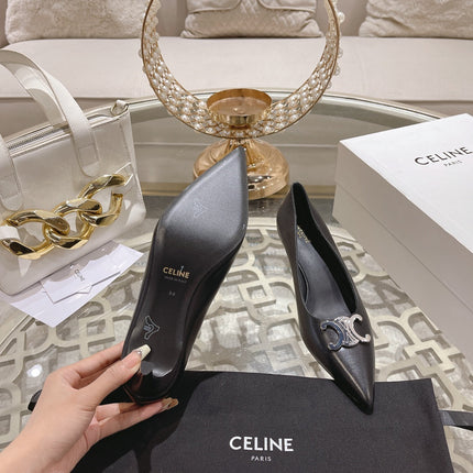 HIGH-HEELS 5 CM IN BLACK CALFSKIN