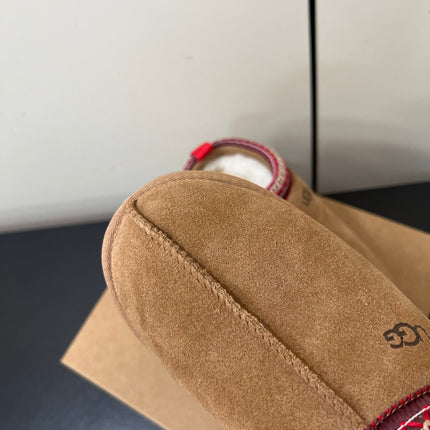 TAZZ PLATFORM SLIPPERS IN TAN BROWN SUEDE
