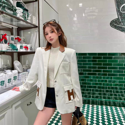 HERMES 25S LAPEL BLAZER 390