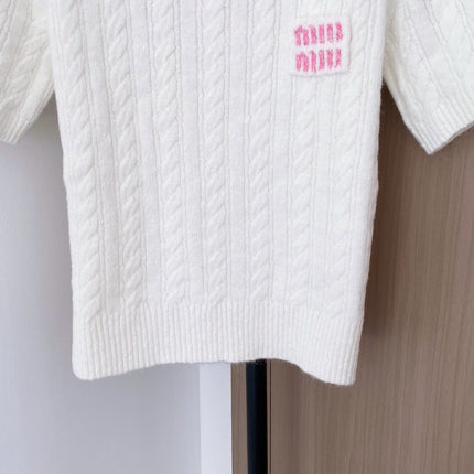 MIUMIU SHORT-SLEEVE SWEATER STYLE 699