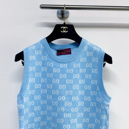 GUCCI 26S EMBELLISHED SLEEVELESS SWEATER 107