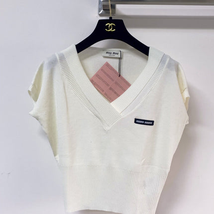 MIUMIU 26S SHORT-SLEEVED SWEATER STYLE 1144