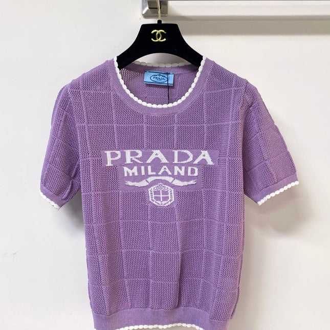 PRADA 26S SHORT-SLEEVED SWEATER STYLE 857
