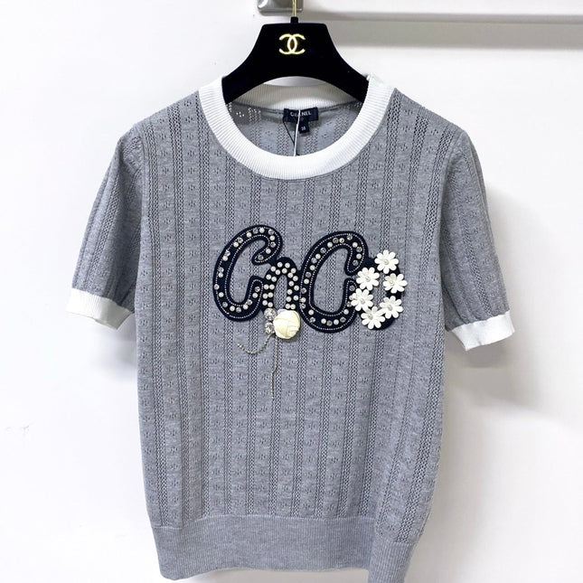 CHANEL 26S SHORT-SLEEVE KNIT TOP STYLE 1171