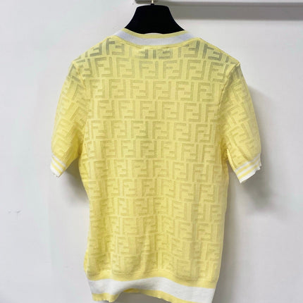 FENDI 26S SHORT-SLEEVE KNIT TOP 228
