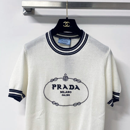 PRADA 26S SHORT-SLEEVE KNIT TOP 1176