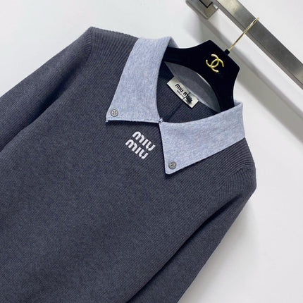 MIUMIU 26S KNIT POLO SWEATER 1464