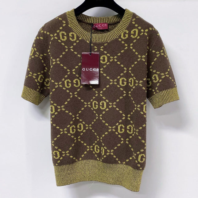 GUCCI 26S SHORT-SLEEVE KNIT SWEATER 524