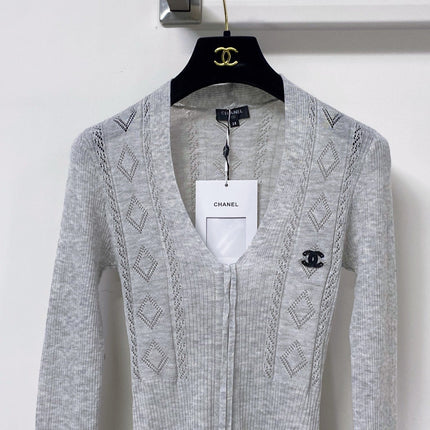 CHANEL 26S LACE-UP KNIT TOP 1502