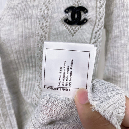 CHANEL 26S LACE-UP KNIT TOP 1502