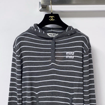 MIUMIU 26S KNIT HOODIE 1322