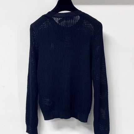 RALPH LAUREN 26S CREW-NECK OPENWORK KNIT SWEATER 761