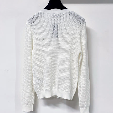 RALPH LAUREN 26S CREW-NECK OPENWORK KNIT SWEATER 760