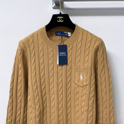 RALPH LAUREN 26S CREW-NECK CABLE-KNIT SWEATER 727