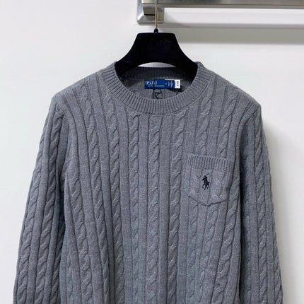 RALPH LAUREN 26S CREW-NECK CABLE-KNIT SWEATER 726