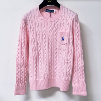RALPH LAUREN 26S CREW-NECK CABLE-KNIT SWEATER 725