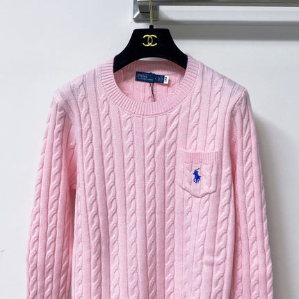 RALPH LAUREN 26S CREW-NECK CABLE-KNIT SWEATER 725