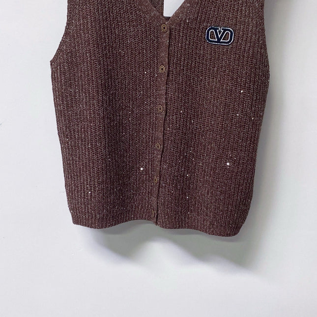 VALENTINO 26S V-NECK BUTTONED KNIT VEST 418
