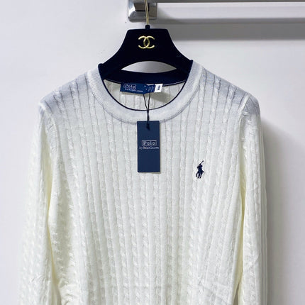 RALPH LAUREN 26S CREW-NECK CABLE-KNIT SWEATER 652