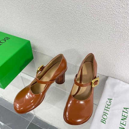 ATOMIC MARY-JANE PUMP 9 CM IN BRONZE BROWN CALFSKIN