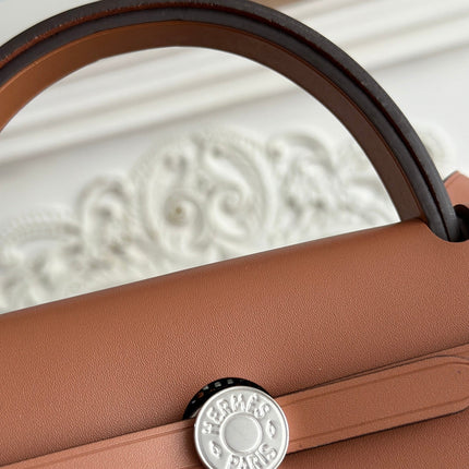 HERBAG MESSENGER 31 BAG IN DARK BROWN H VIKING CANVAS AND COWHIDE
