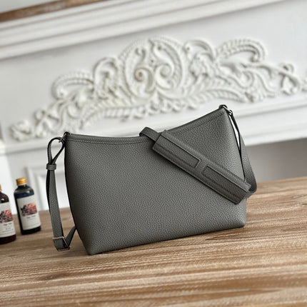 HM 25S BERLINGOT 24 CM IN DARK GRAY LAMBSKIN