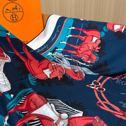 HERMES 26S SCARF 140 IN CASHMERE AND SILK 305964