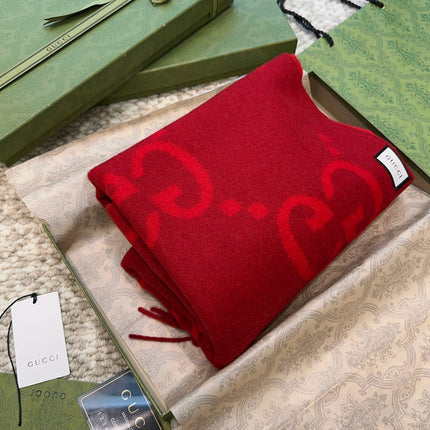 SCARF 200 CM IN CHERRY RED CASHMERE 396378
