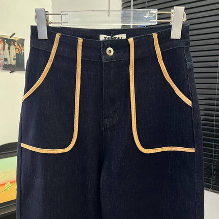 MIUMIU SLIM-STRAIGHT STRETCH PANTS 532