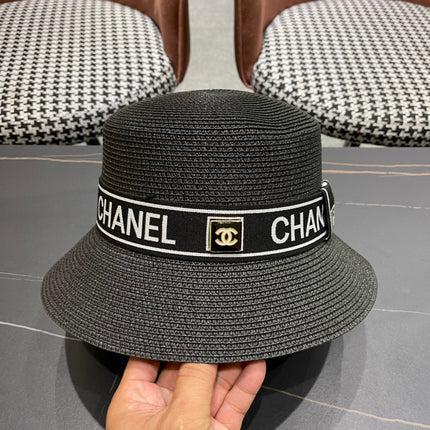 CHANEL 26S BOATER STRAW HAT 337950