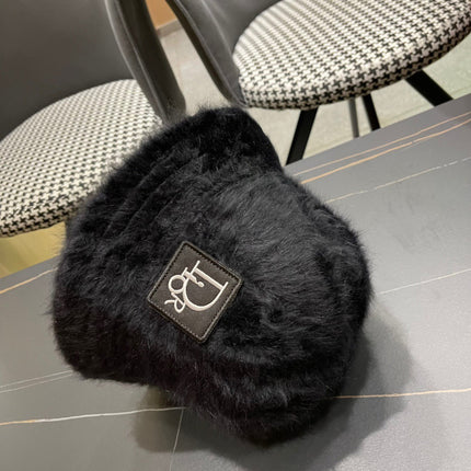 BUCKET HAT IN BLACK MIXED WOOL 416223